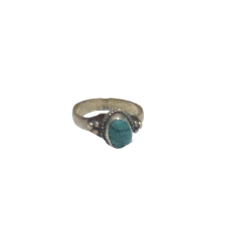 Boho Turquoise & Silver Ring